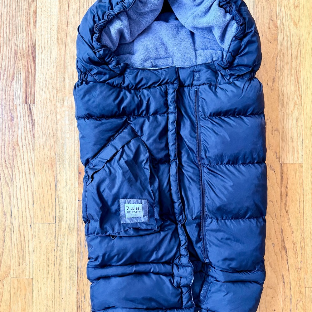 🖤 7AM Enfant Stroller Muff + Matching Hand Warmers – Great Condition! 🖤